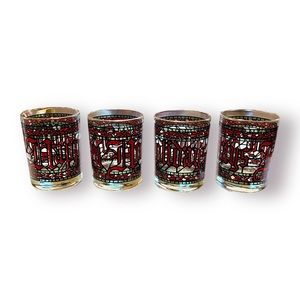 Houze Happy Holidays Double Old Fashioned Tumblers Set of 4